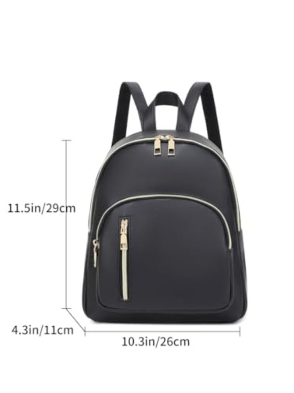 Faux Leather Mini Backpack Purse Anti-Theft Waterproof Small Casual Daypack - Picture 2 of 5